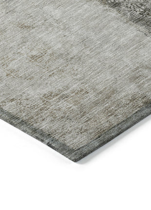 9' X 12' Taupe Beige And Gray Abstract Washable Indoor Outdoor Area Rug-4