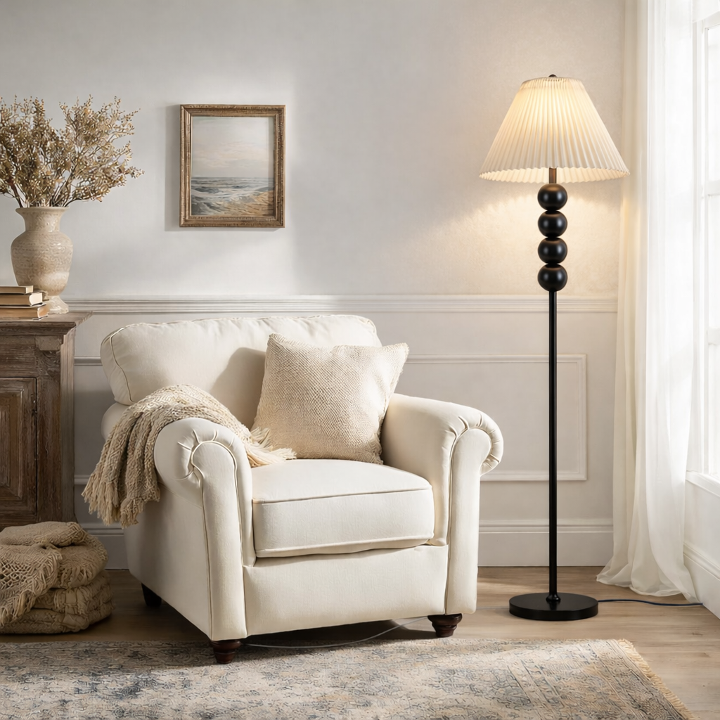  Wood Large Floor Lamp 