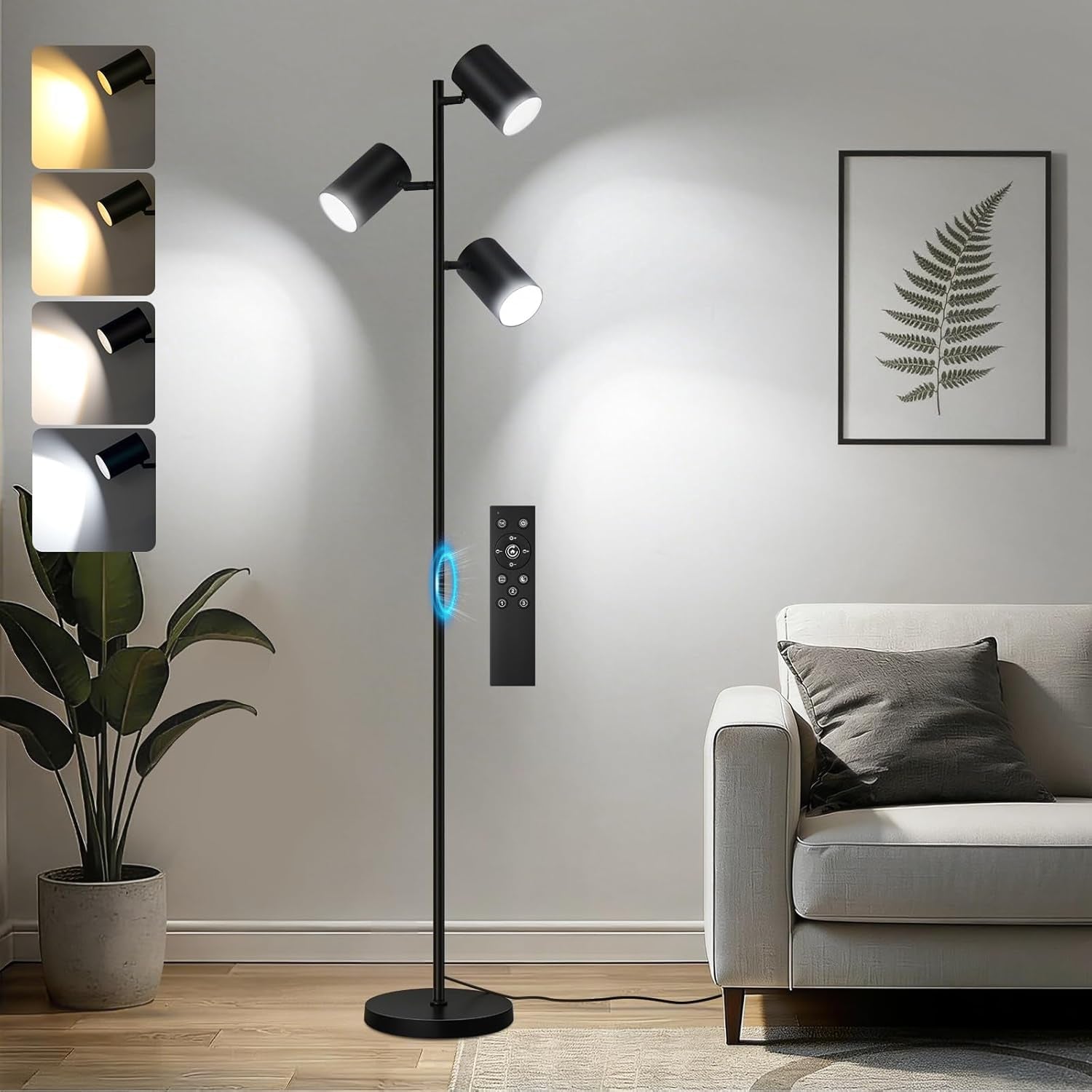 Floor Lamp With Remote Dimmable