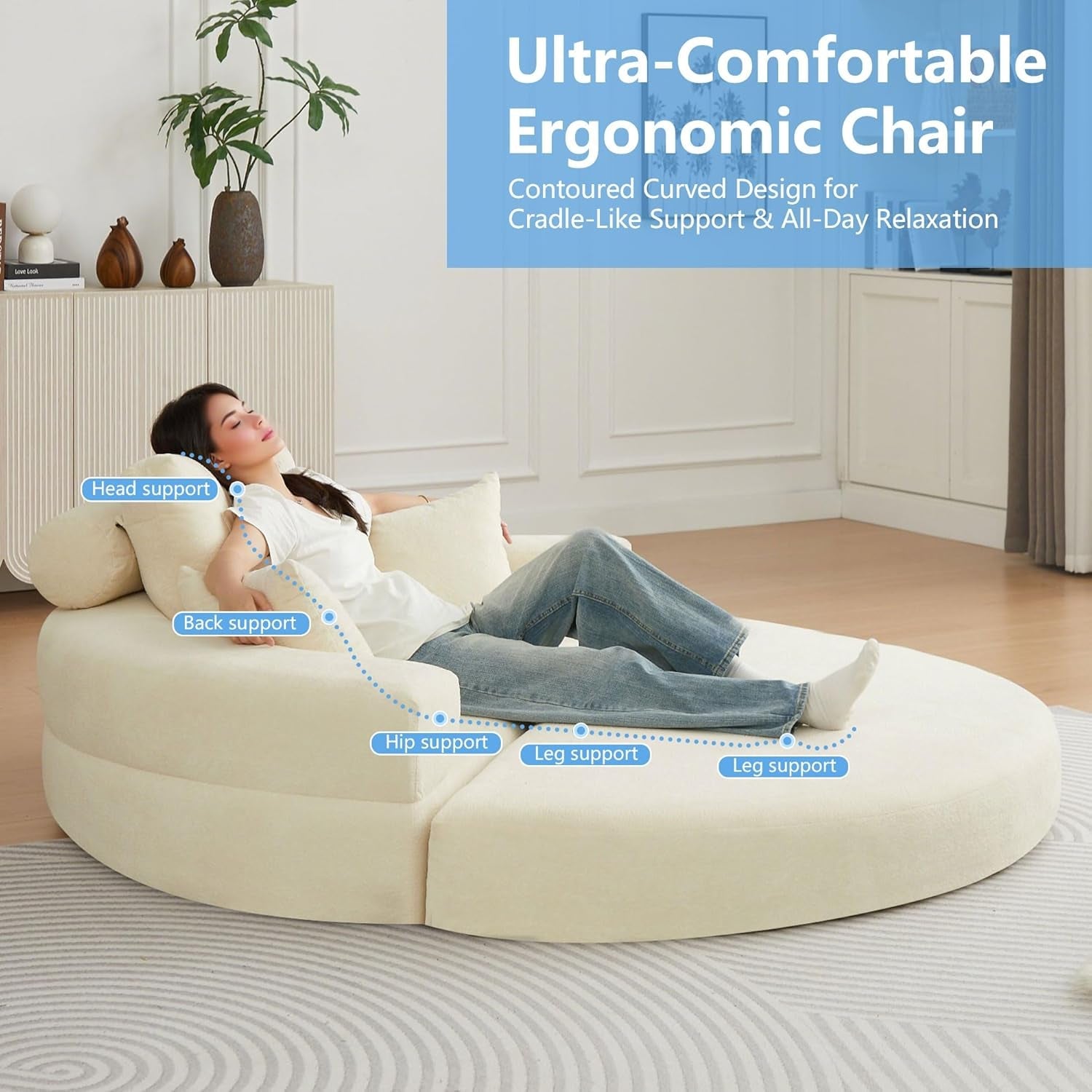 Beige 71Inch Convertible Sleeper Sofa Bed Upholstered-3