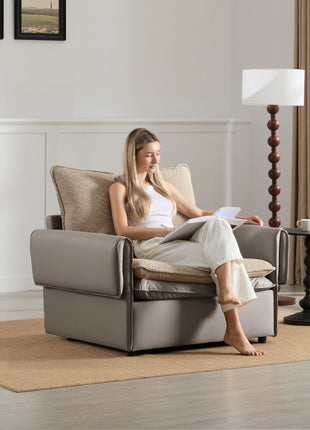 Modern Style Oversized Armchair Accent Chair Single Sofa Lounge Chair for Living Room, Bedroom-0