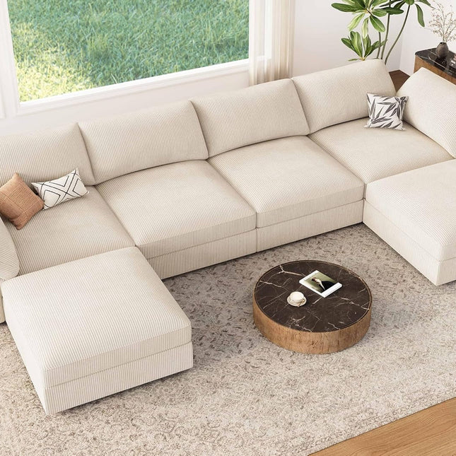 Modular Sectional Sofa with Storage Chaise