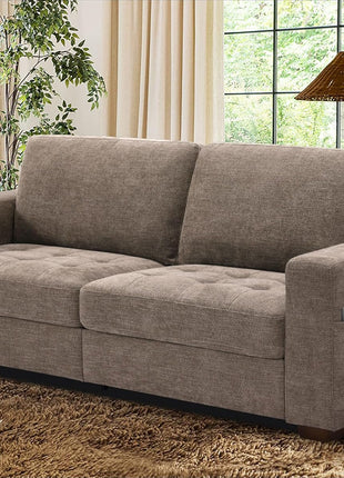 Sofas for Living Room, Chenille Loveseat Couch Set, Small Sofa, 3 Seater Sofa, USB Charging, Removable Sofa Cover,Solid Wood Frame, Easy to Install(89Inch,Brown)-0