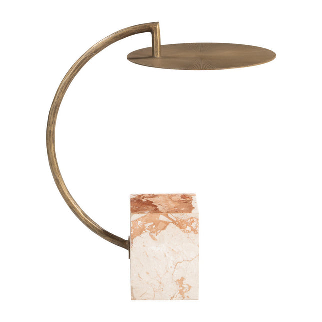 Decorative shelf with marble base on a white background
