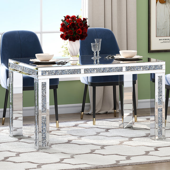 31" Silver Wood Dining Table