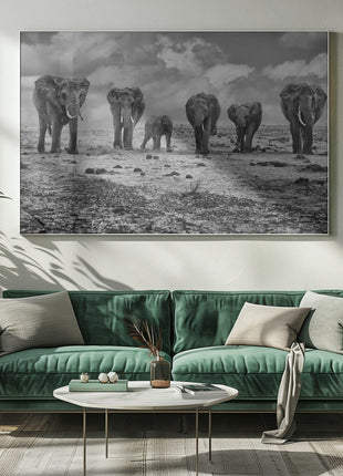 Wall art Big Family. Elephants-5