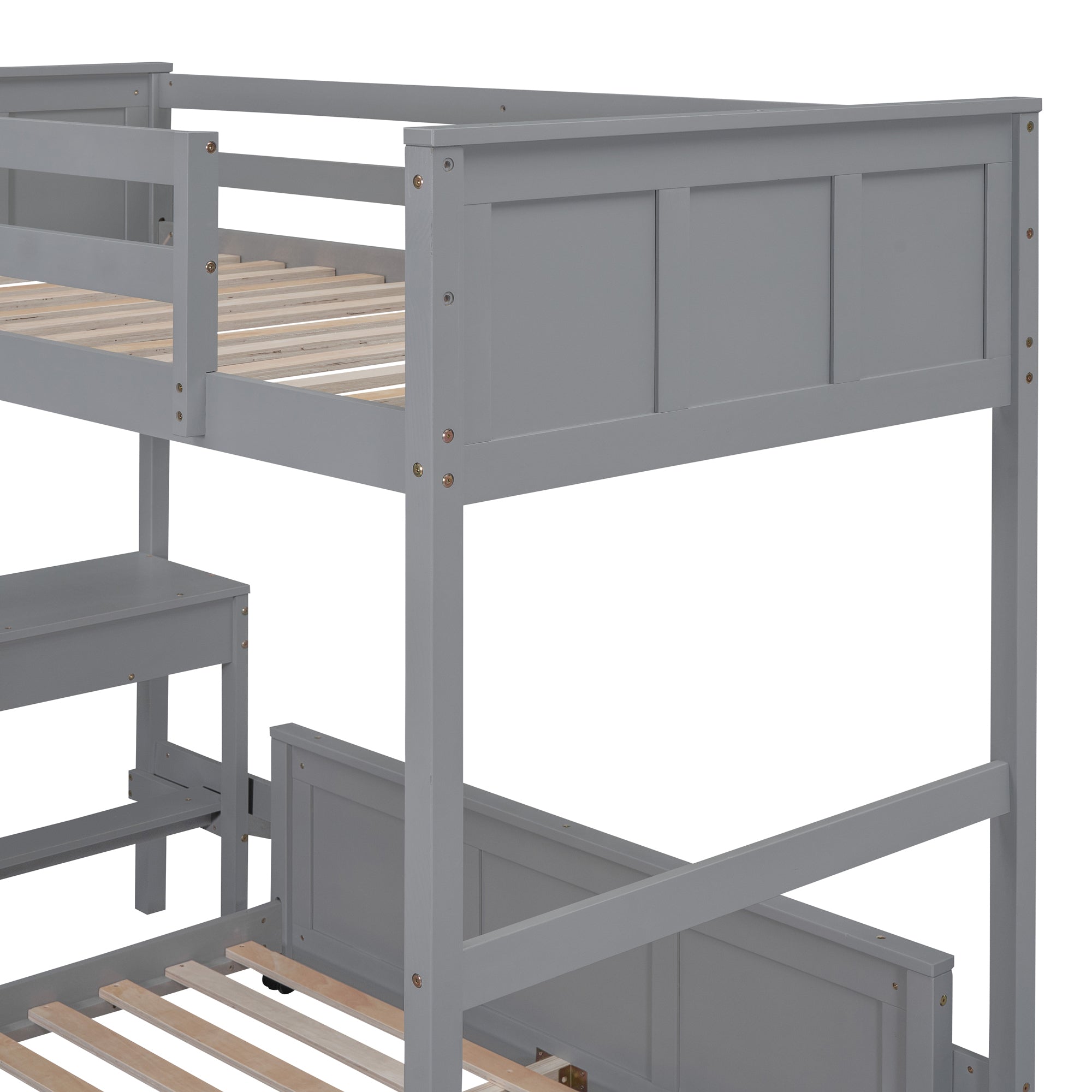 Twin Over Full Bunk Bed with Desk