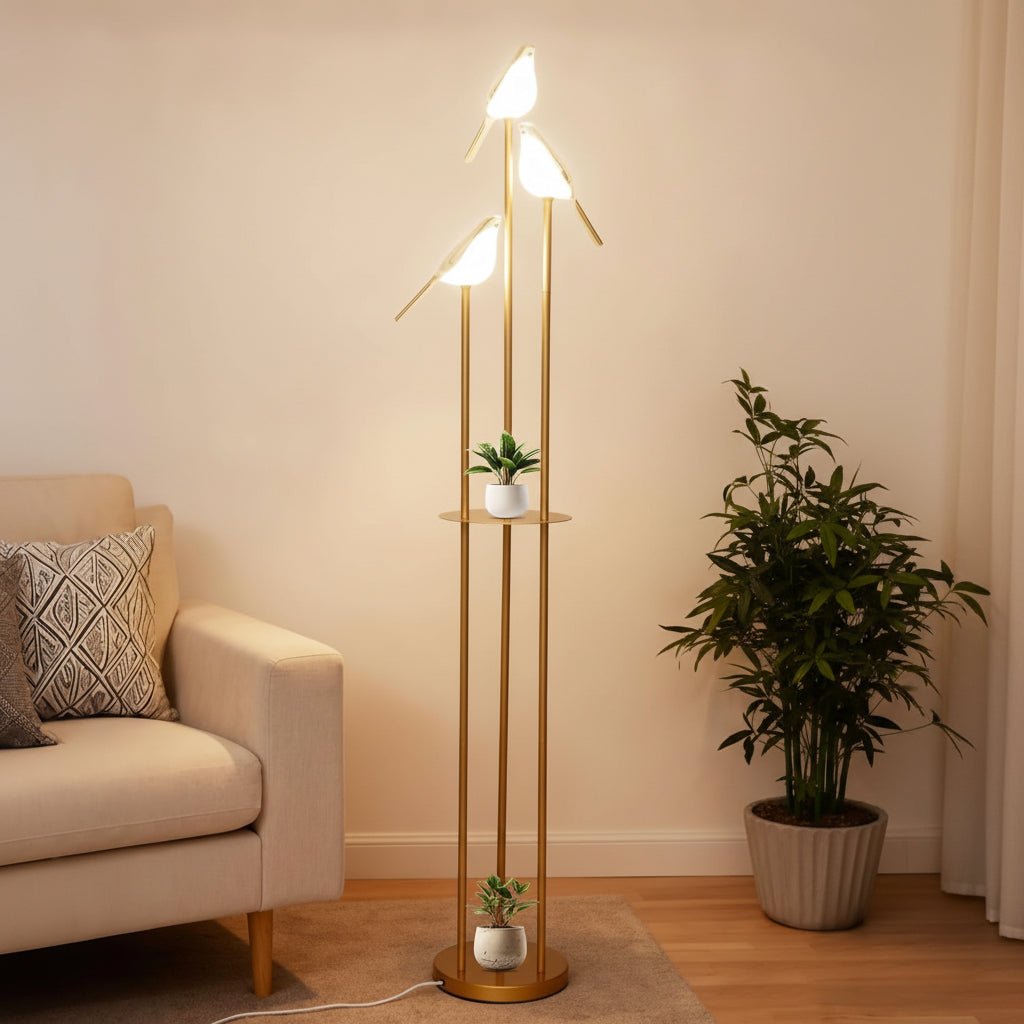  Floor Lamp With Adjustable Brightness Shelving
