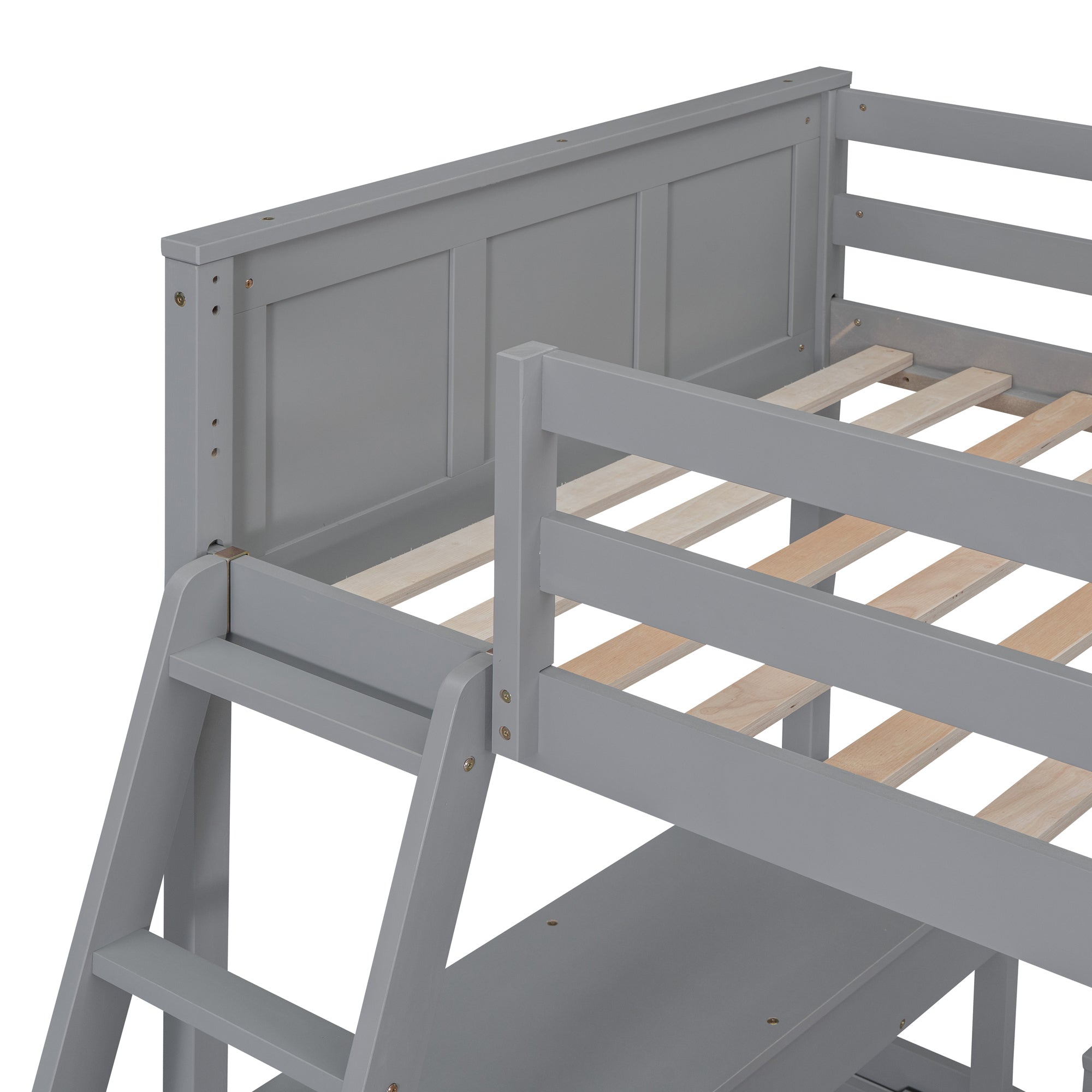 Twin Over Full Bunk Bed with Desk
