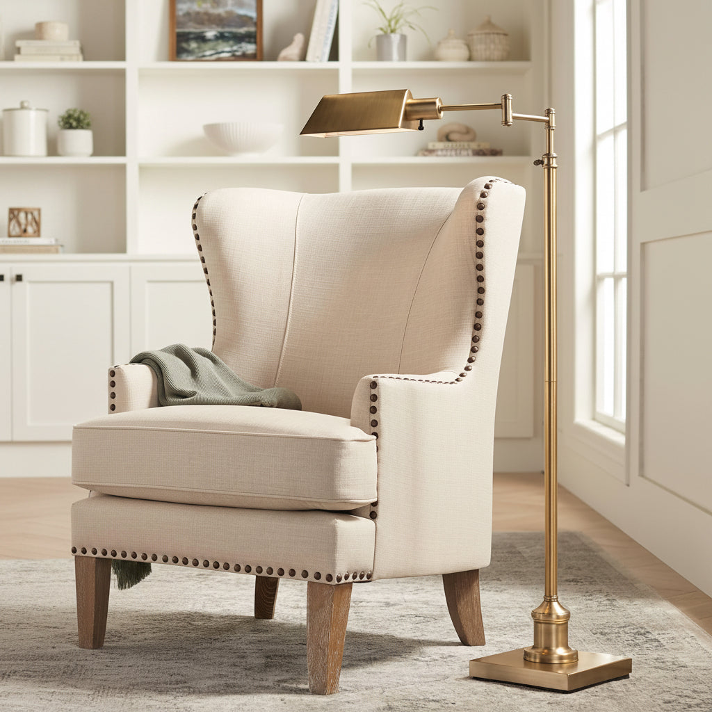  Floor Lamp Swingarm Industrial