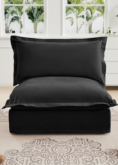 Koala Armless Sofa - Black-0