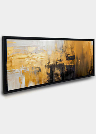 Abstract with gold and white 72" x 24"-2