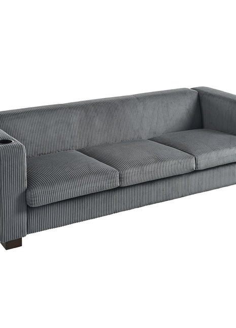 BEIGE  3 SEATER SOFA,GRAY COLOR