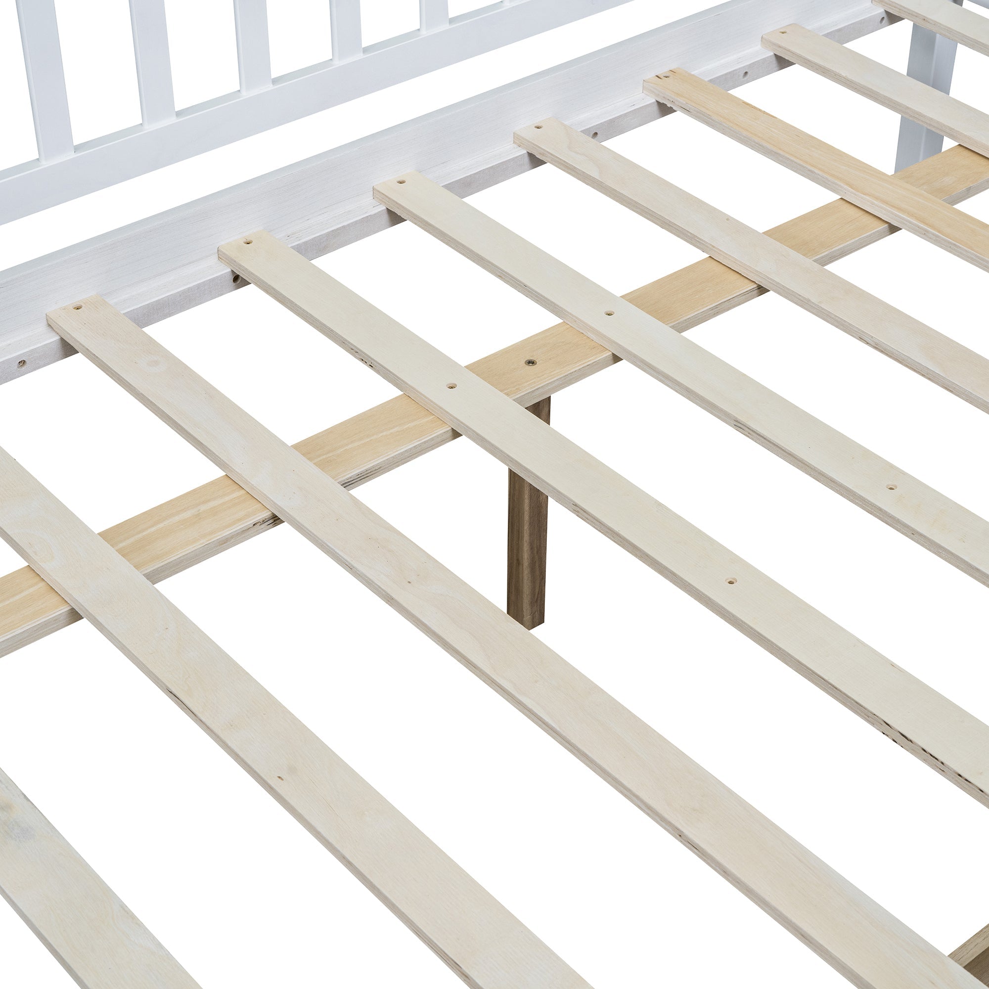 Full Size Daybed Wood Bed with Two Drawers