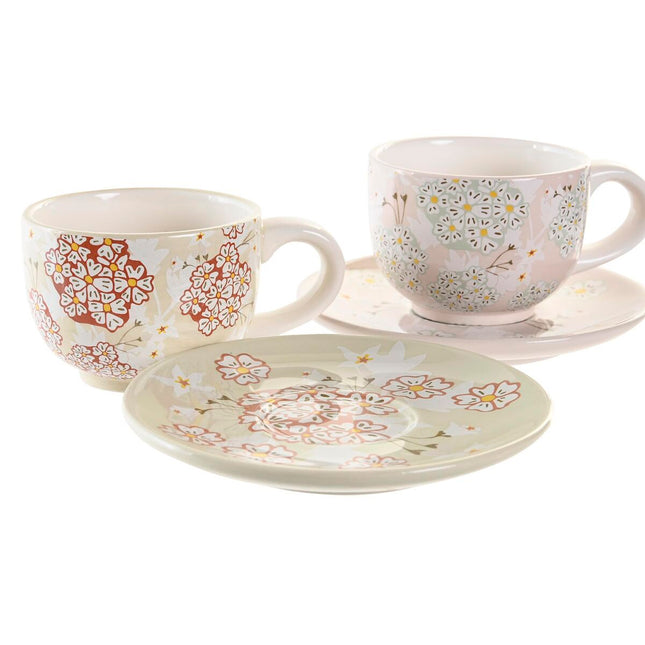 Coffee Set DKD Home Decor Green Beige Metal Dolomite 180 ml