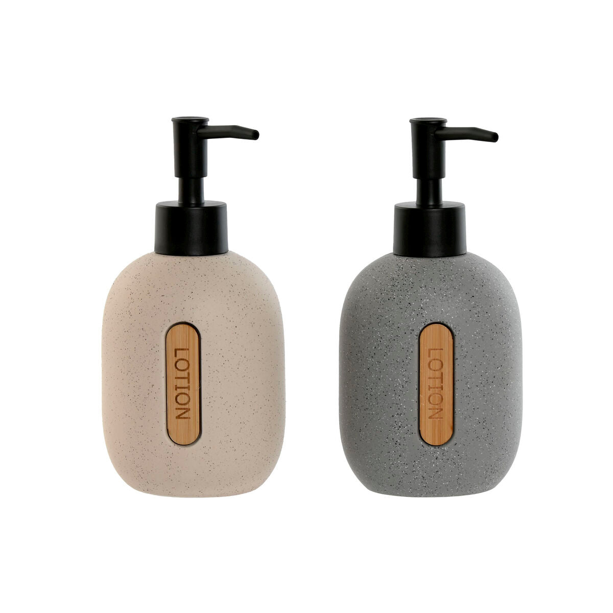 Soap Dispenser Home ESPRIT Black Grey Cream ABS Dolomite (2 Units)-0