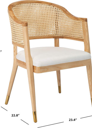 Couture Home Collection Rogue Natural Rattan Living Room Dining Accent Chair (Fully Assembled) SFV4106B-1