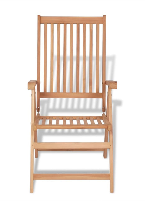 vidaXL Outdoor Recliner Chairs Patio Reclining Lounge Chair Solid Wood Teak-1