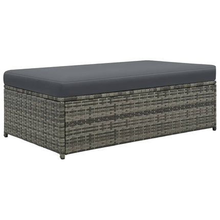 vidaXL 2 Seater Sofa Patio Deck Wicker Sleeper Sofa with Cushions PE Rattan-0