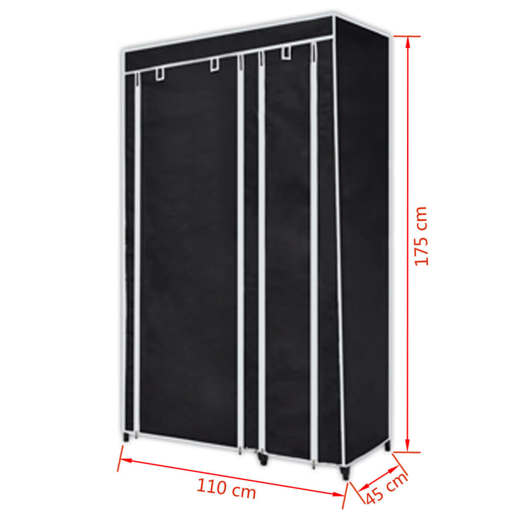 vidaXL Folding Wardrobe Clothes Rack Storage Home Organizer