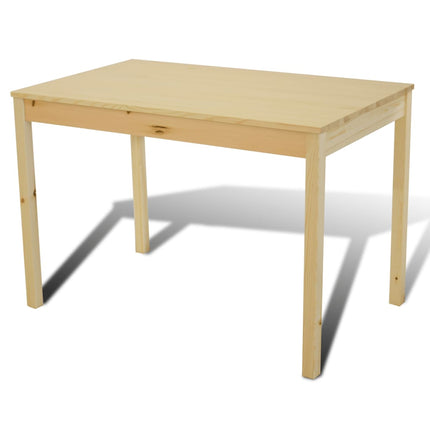 Plain wooden table on a white background