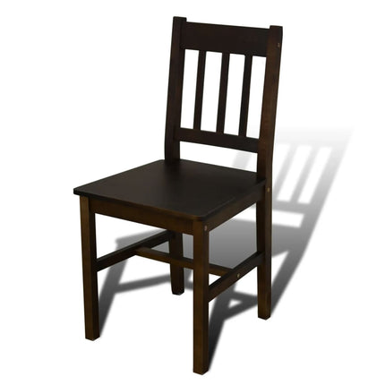 Dark wooden chair on a white background
