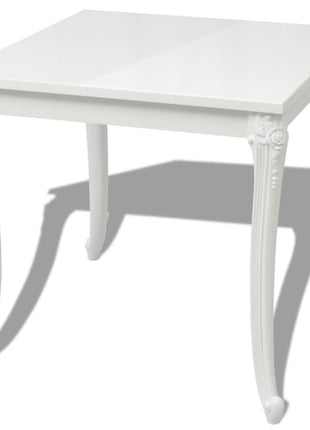 vidaXL Dining Table Kitchen Table Dining Room Dinner Table High Gloss White-2