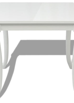 vidaXL Dining Table Kitchen Table Dining Room Dinner Table High Gloss White-3