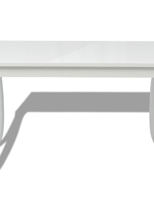 vidaXL Dining Table Kitchen Table Dining Room Dinner Table High Gloss White-1