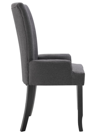 vidaXL Dining Chairs Accent Dining Chair with Armrests for Home Kitchen Fabric-2
