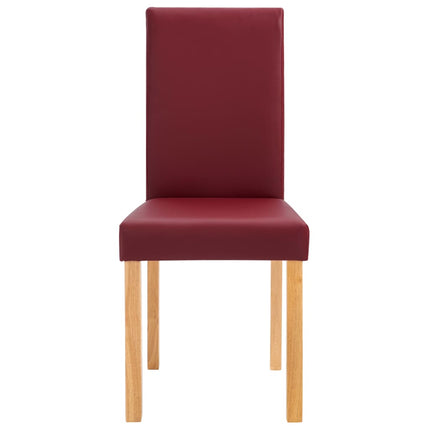 vidaXL Dining Chairs Side Chair with Wooden Legs for Kitchen Faux Leather-2