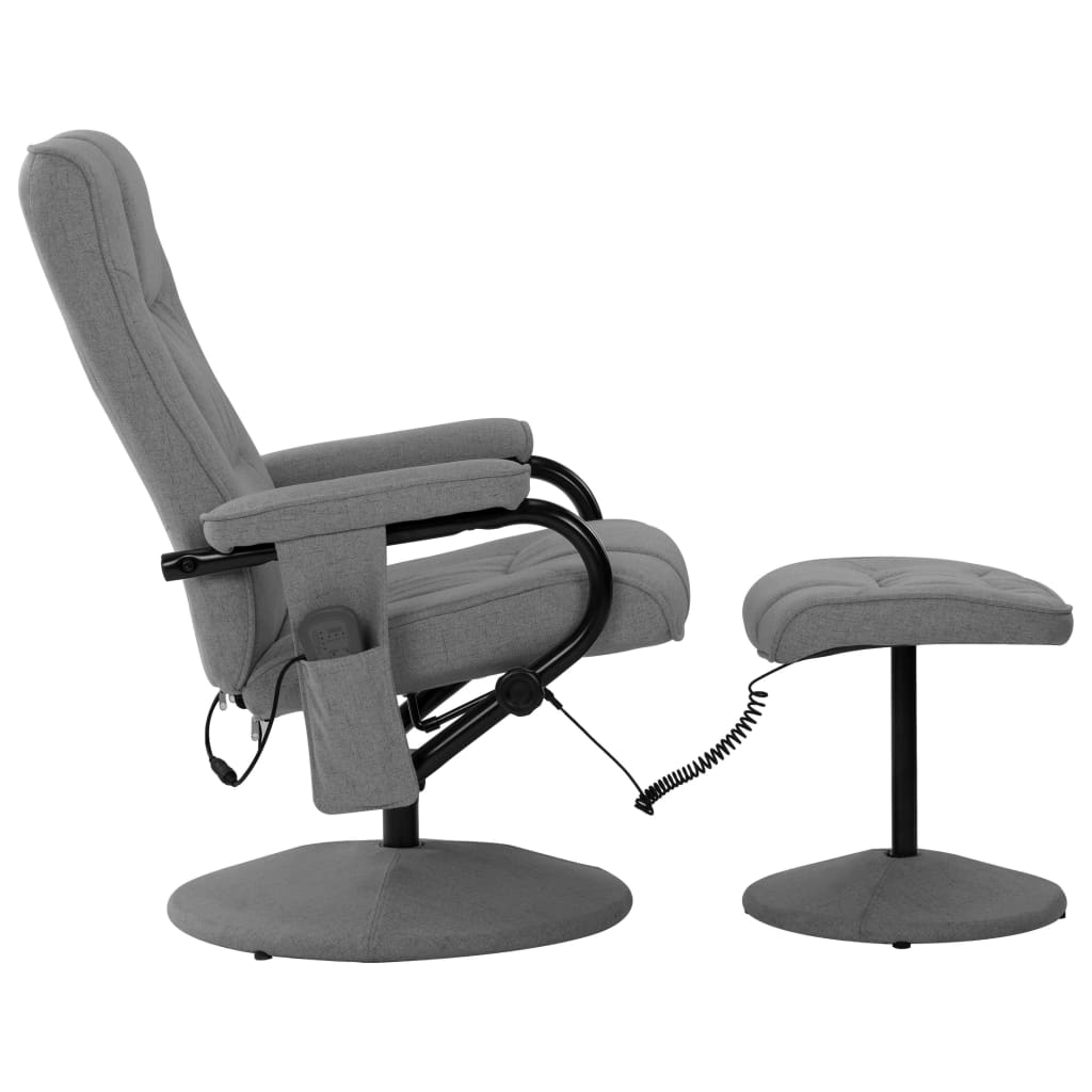 vidaXL Swivel Recliner Accent Recliner Armchair for Home Theater Cinema Fabric-2