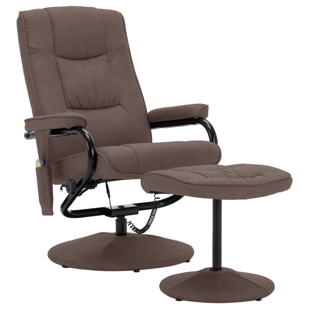 vidaXL Swivel Recliner Accent Recliner Armchair for Home Theater Cinema Fabric-0