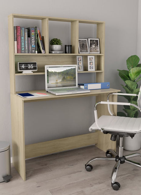 vidaXL Desk Computer Desk Workstation Table for Living Room Engineered Wood-11