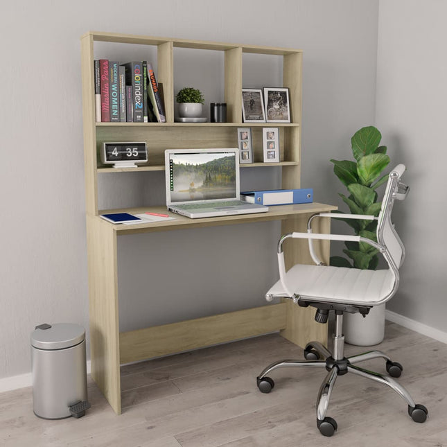 vidaXL Desk Computer Desk Workstation Table for Living Room Engineered Wood-11