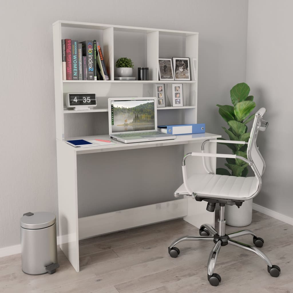 vidaXL Desk Computer Desk Workstation Table for Living Room Engineered Wood-10