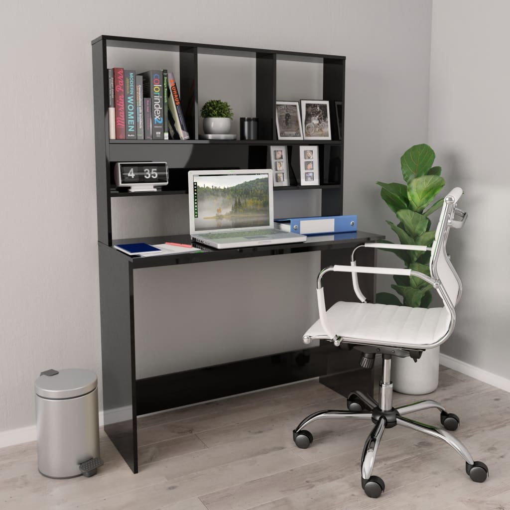 vidaXL Desk Computer Desk Workstation Table for Living Room Engineered Wood-8