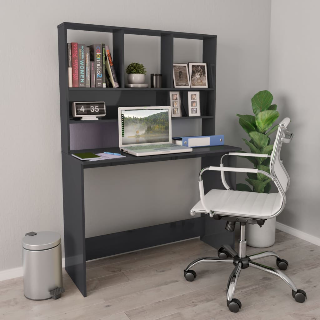 vidaXL Desk Computer Desk Workstation Table for Living Room Engineered Wood-9
