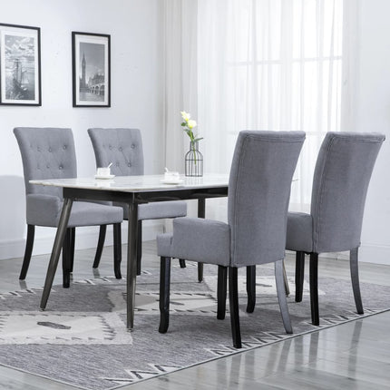 vidaXL Dining Chairs Accent Dining Chair with Armrests for Home Kitchen Fabric-8