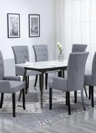 vidaXL Dining Chairs Accent Dining Chair with Armrests for Home Kitchen Fabric-13