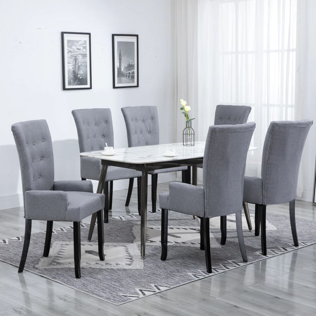 vidaXL Dining Chairs Accent Dining Chair with Armrests for Home Kitchen Fabric-13