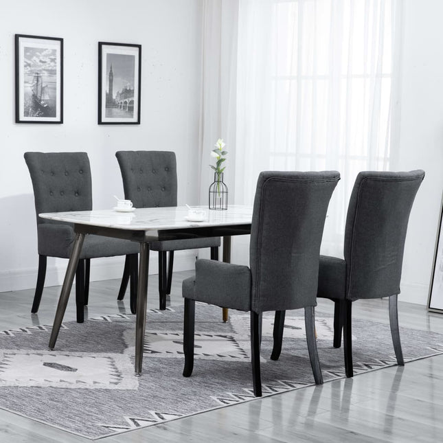 vidaXL Dining Chairs Accent Dining Chair with Armrests for Home Kitchen Fabric-7