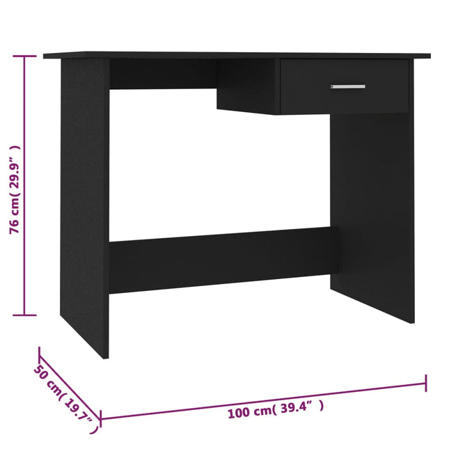 vidaXL Desk Computer Desk Workstation Table Workstation Table Engineered Wood-0