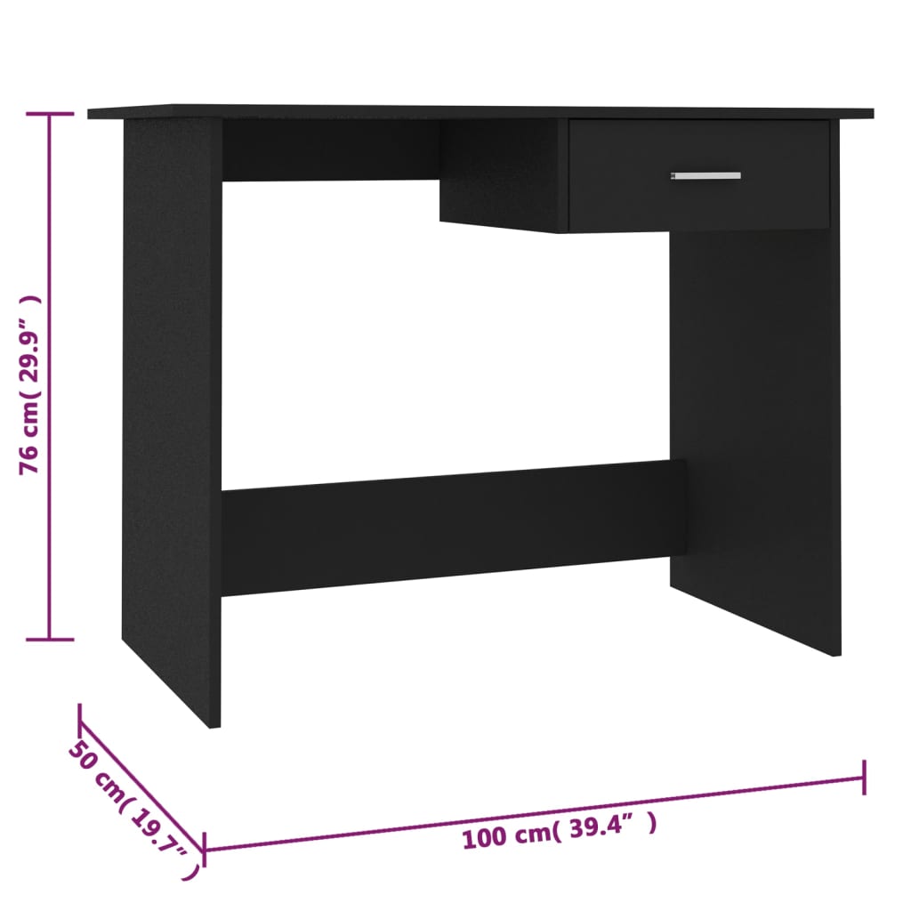 vidaXL Desk Computer Desk Workstation Table Workstation Table Engineered Wood-0