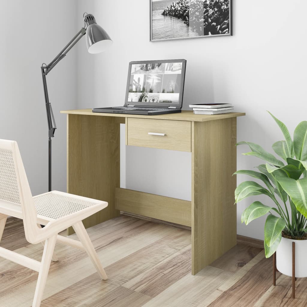 vidaXL Desk Computer Desk Workstation Table Workstation Table Engineered Wood-8
