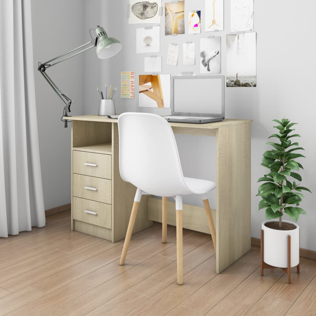 vidaXL Desk Computer Desk Workstation Table Workstation Table Engineered Wood-11