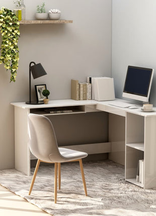 vidaXL Corner Desk L-Shaped Computer Desk Workstation Table Engineered Wood-10