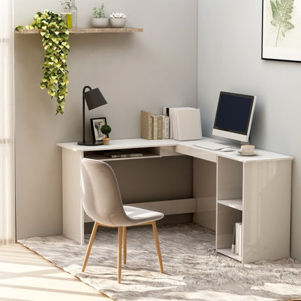 vidaXL Corner Desk L-Shaped Computer Desk Workstation Table Engineered Wood-10