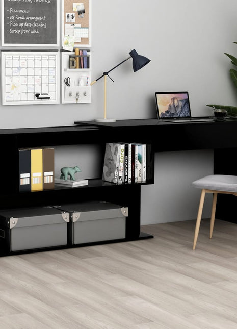 vidaXL Corner Desk Computer Desk Workstation Table Workstation Engineered Wood-5