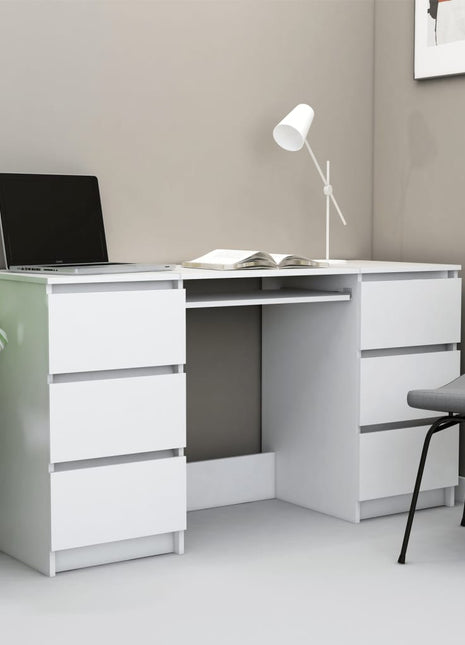 vidaXL Writing Desk Computer Desk Laptop Table Workstation Engineered Wood-12